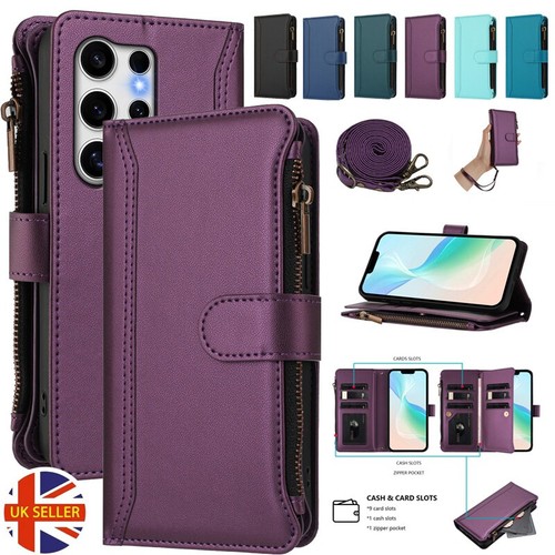 Zip leather wallet - leather, case