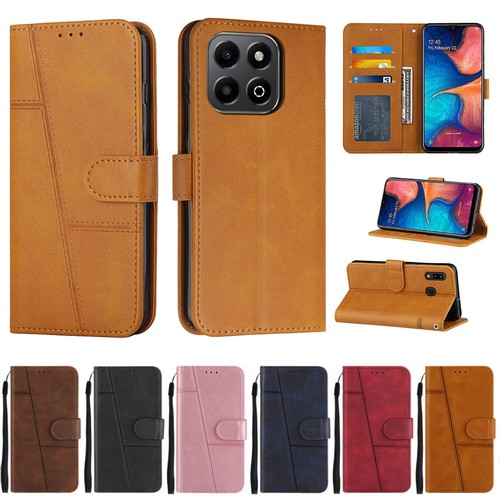 Magnetic wallet case leather - case,