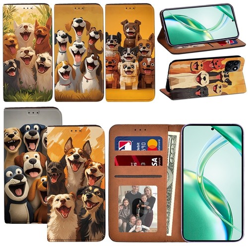 Leather phone wallet case - pu,